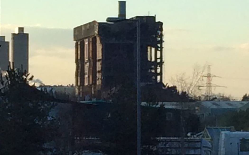 Didcot Power Station in Didcot, southern England, after the collapse.