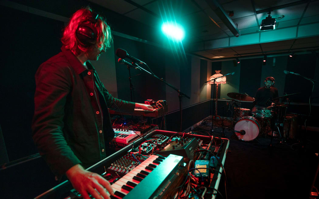 Half Hexagon performing live in the RNZ Auckland studio