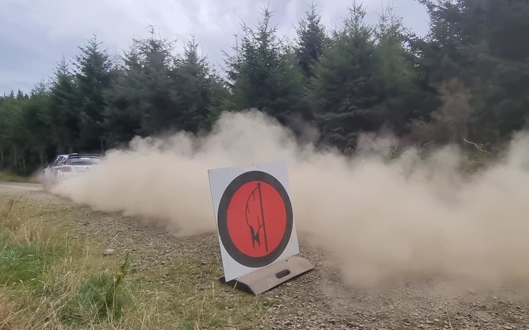 Drivers rehearse for the multi-stage course Otago Rally, on 10 April, 2024.