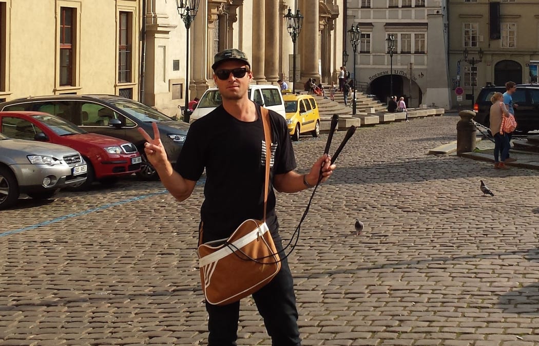 Sam Trevethick armed with microphones as he documents Shapeshifter’s European run.