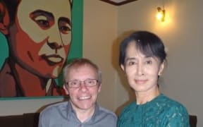 Australian economics professor Sean Turnell and Aung San Suu Kyi