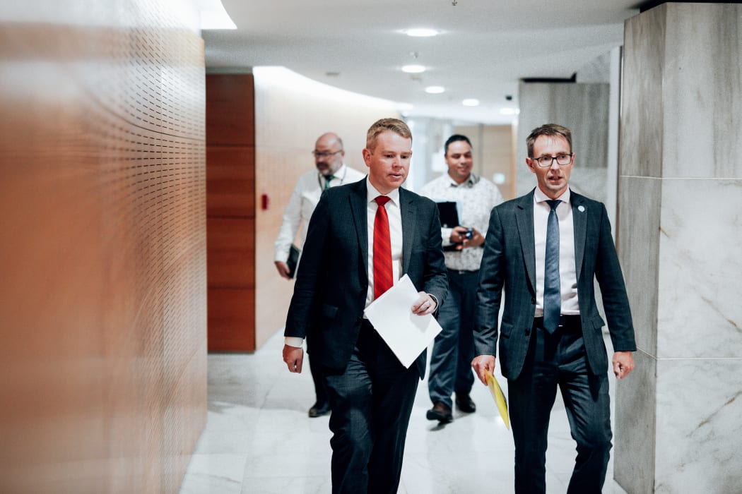 Chris Hipkins and Dr Ashley Bloomfield.