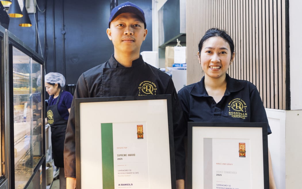 Potato top pie crafted by Samraksmey So, winner of the 27th Bakels NZ Supreme Pie Award.
