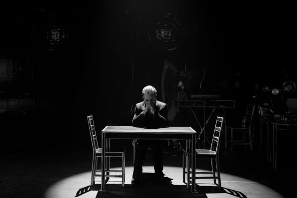 A picture of Bono from the movie, Bono: Stories of Surrender.