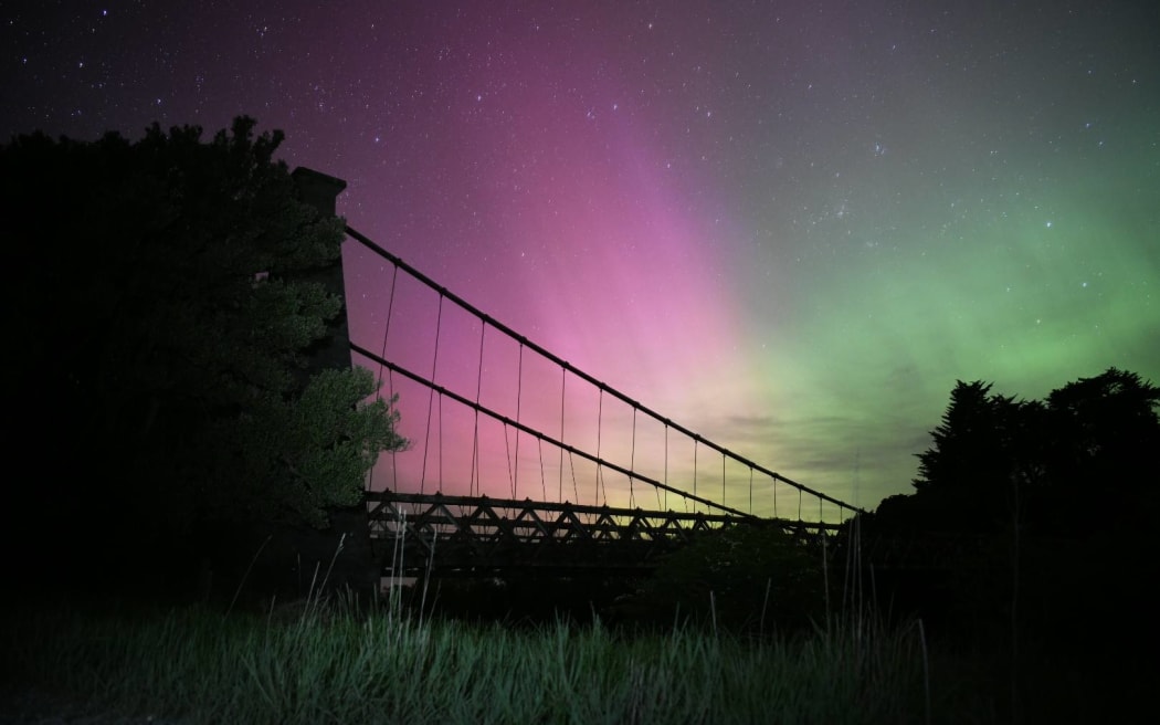 Unedited photo of Clifden Bridge, taken about midnight last night in Otautau. Taken by Edwin Mabonga. Supplied (jpg)