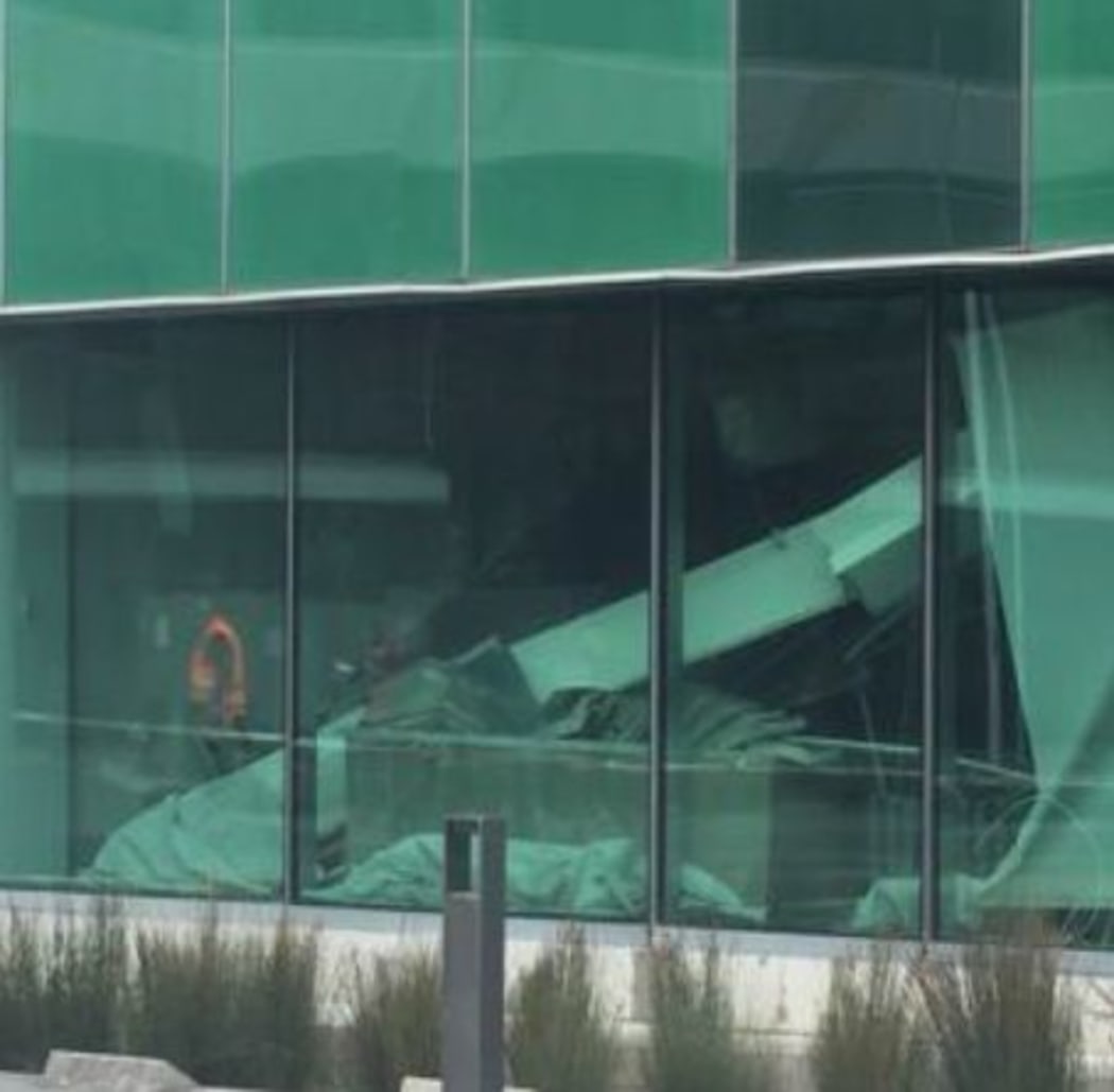 A concrete floor support unit fell in the 14 November earthquake.