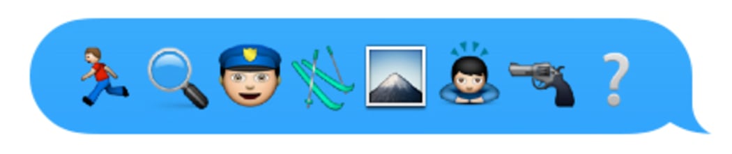 iPhone screenshot of emoji showing arrests made after a suspected abduction