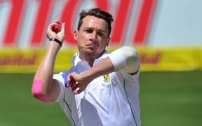 The South Africa fast bowler Dale Steyn in action.
