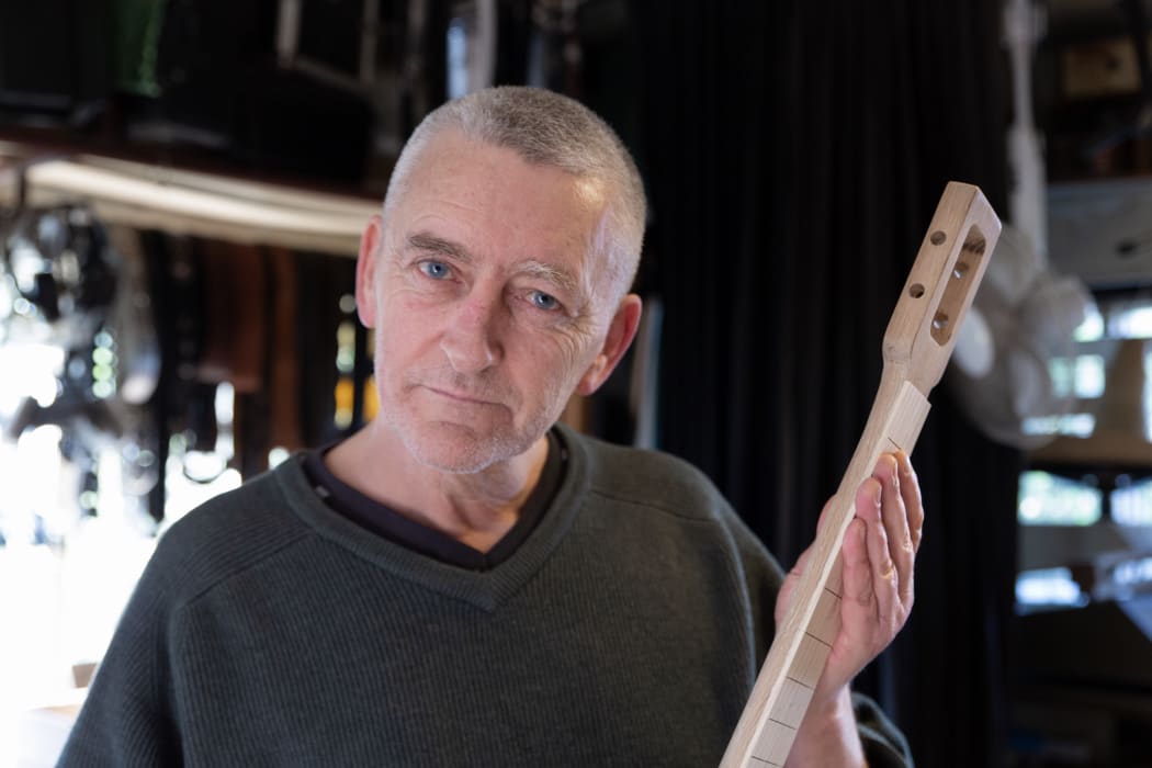 Garry Brandon with one of his hand-crafted guitars