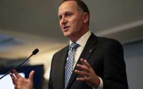 John Key speaking at the Federated Farmers meeting in Wellington