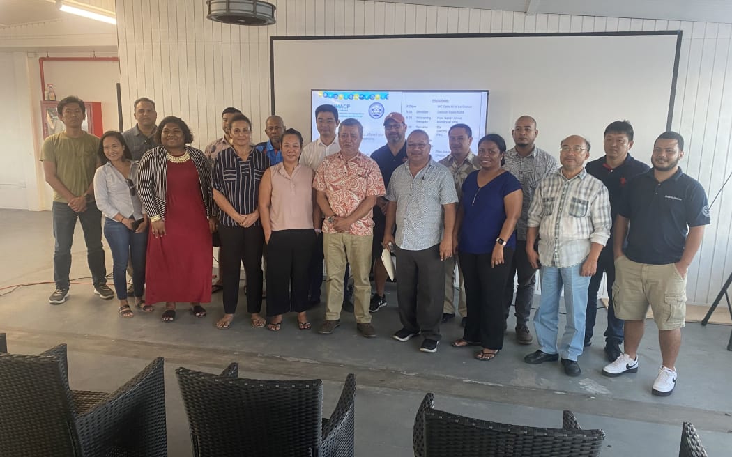 Marshall Islands officials at the launch a new EU and FAO support tuna program in the Marshall Islands.