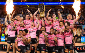 Penrith celebrate winning the 2024 NRL Grand Final.