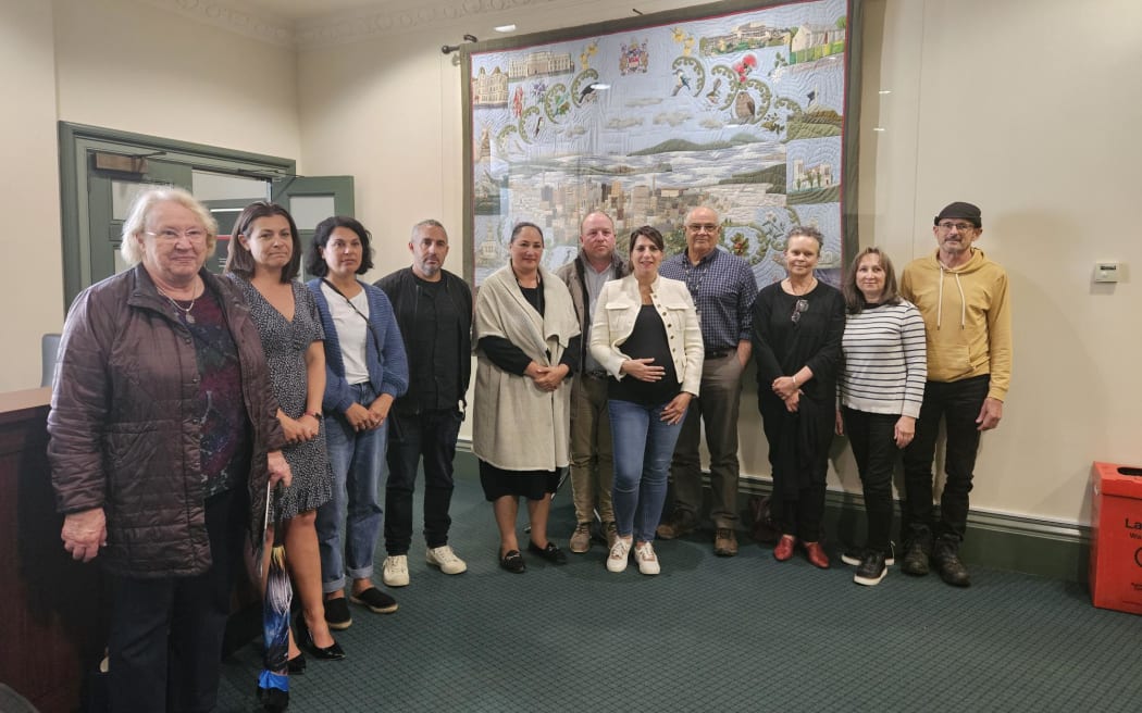 The residents from the Stickered Area Residents Group that presented to Council.