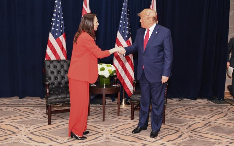 Prime Minister Jacinda Ardern with US President Donald Trump.