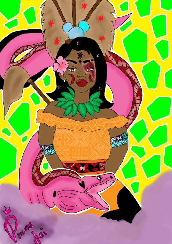 Princess Loi was inspired by the Samoan legend Sina and the eel and the American animated series Avatar the Last Airbender.