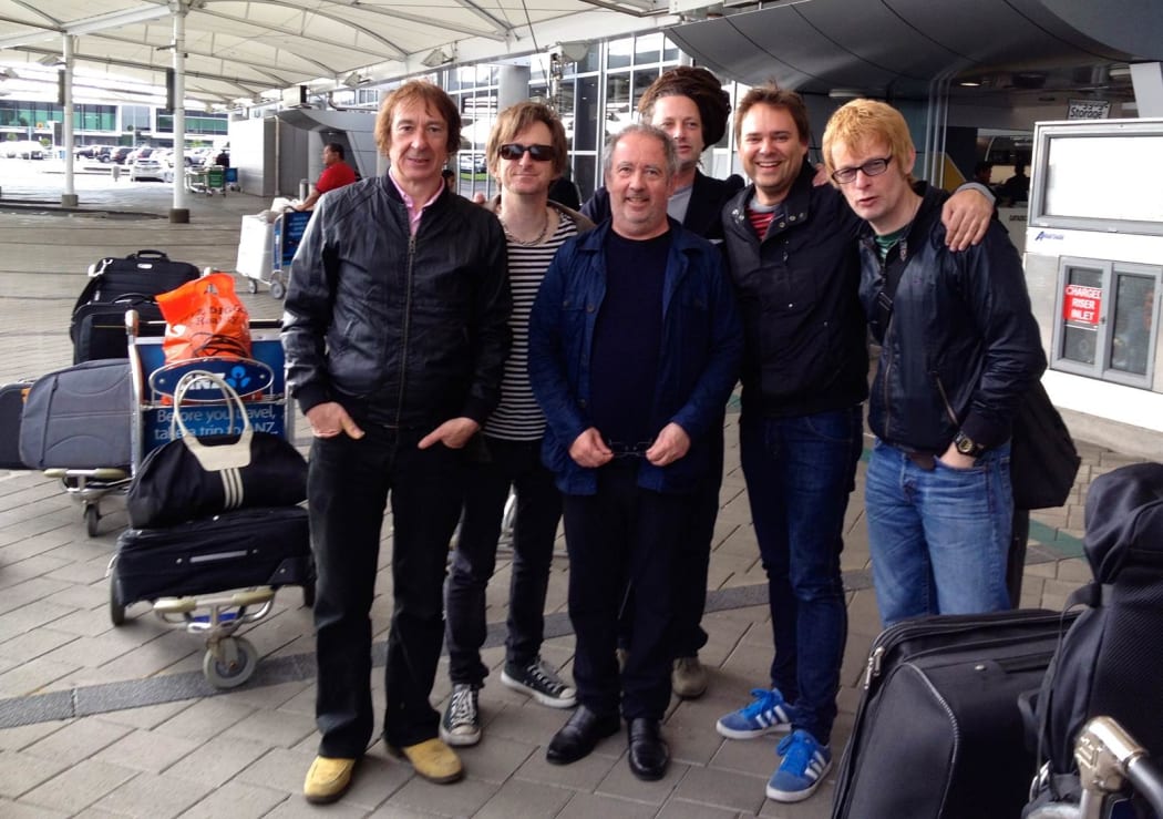 Kurt Shanks (second from right) with the Buzzcocks in 2013