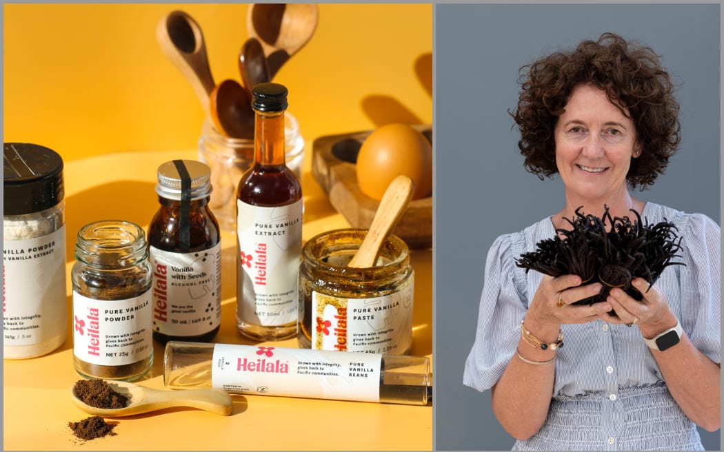 Heilala products, left. Right, CEO and co-founder Jennifer Boggiss.