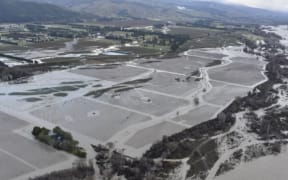Aerial footage shows the extent of flooding in Marlborough.