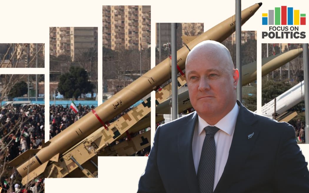Focus on Politics: Composite of Christopher Luxon and missiles