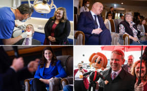 Images from the election campaign trail of National and Labour on 11 September, 2023.