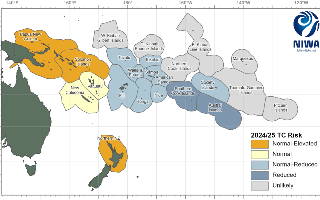 Tropical cyclone risk for the 2024-25 season.