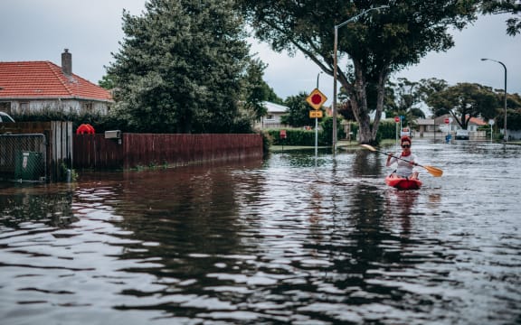 Napier flood - row kayak