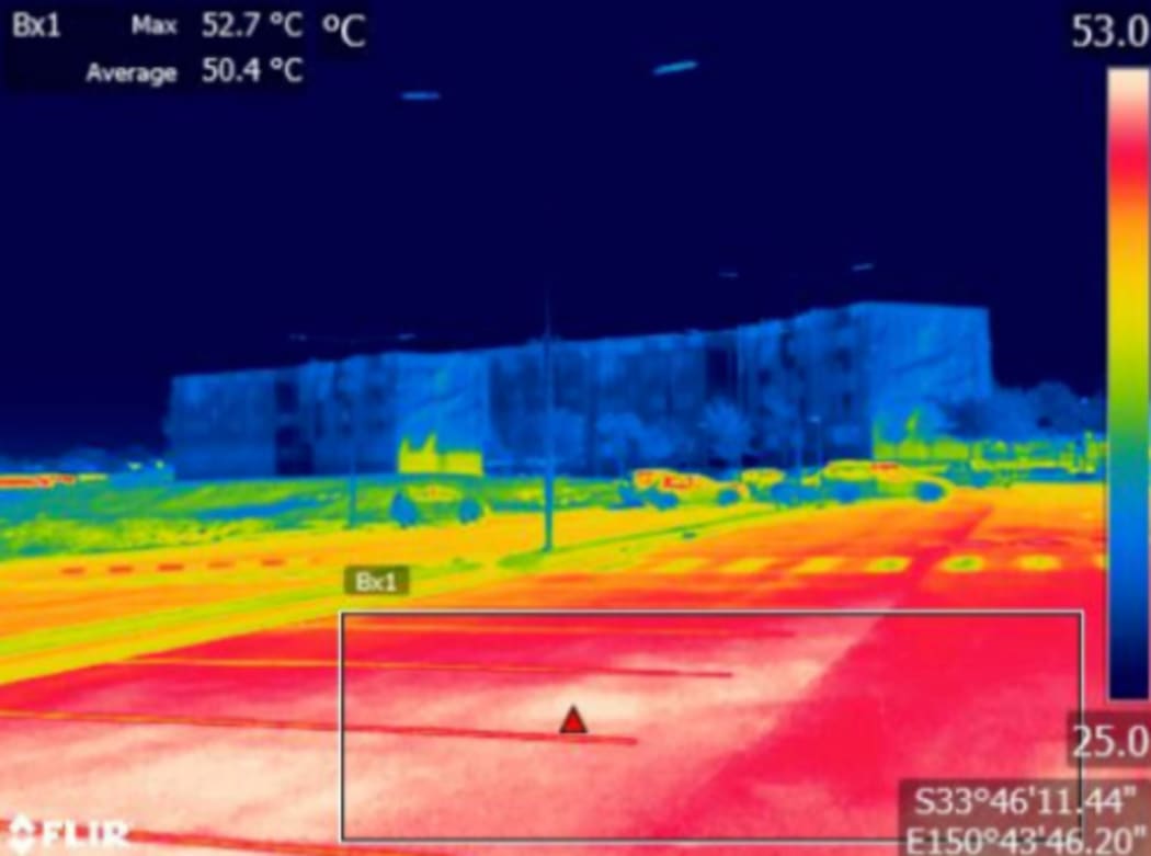 An urban heat image taken by Western Sydney University.