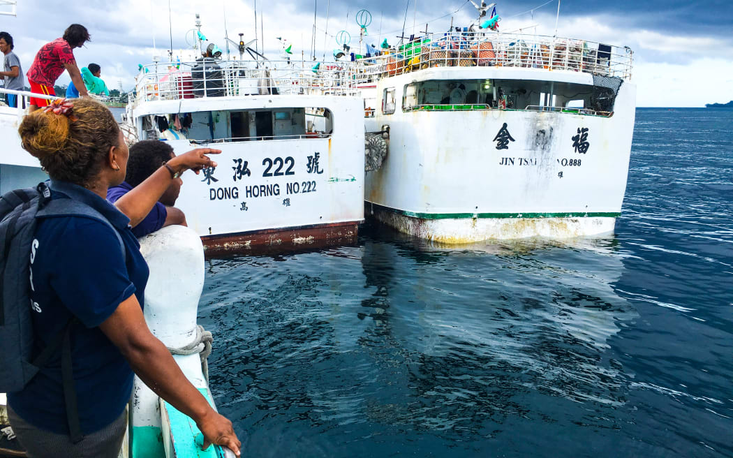 Boarding Party for Inspection of Taiwanese LL in Solomon Islands
