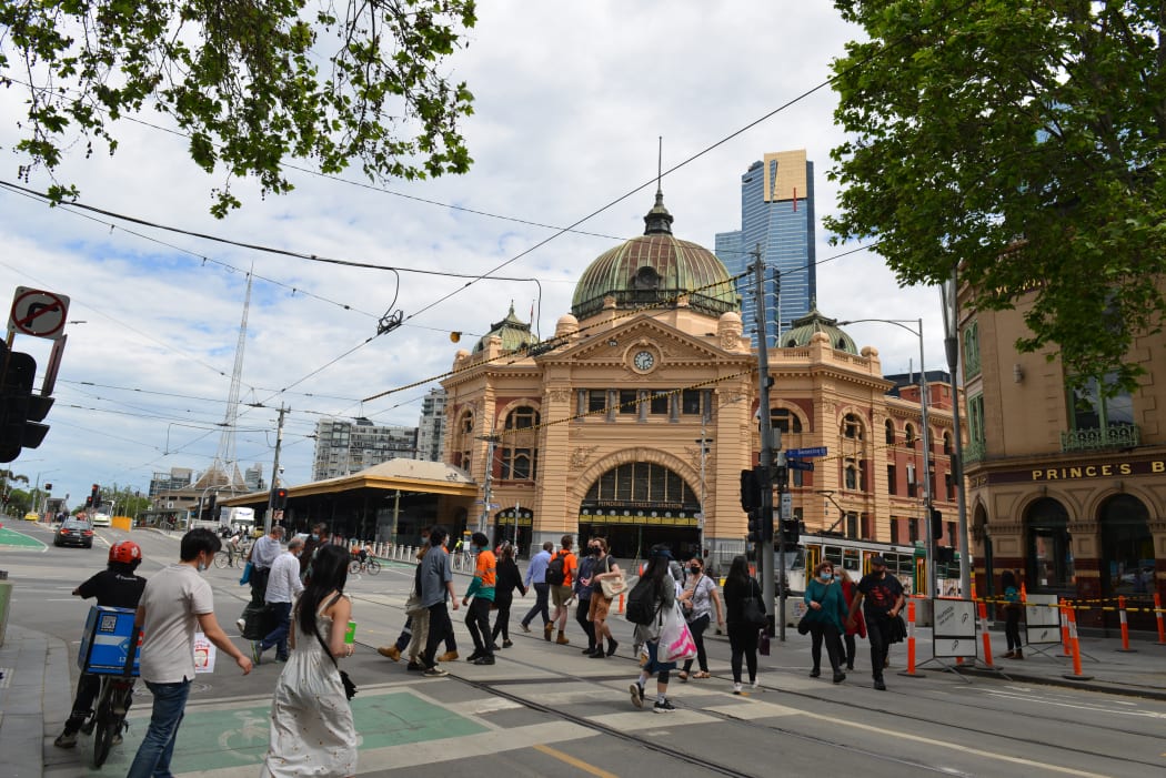 People are seen spending their time in the streets after Covid-19 lockdown ended in Melbourne, Australia.