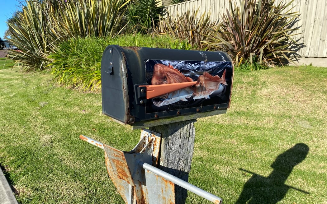 One of the many more creative mailboxes seen on the rural postal route.