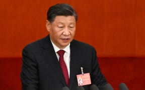 China's President Xi Jinping speaks during the opening session of the 20th Chinese Communist Party's Congress at the Great Hall of the People in Beijing on October 16, 2022.