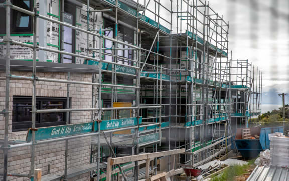 Homes under construction for the TV3 television programme 'The Block' sit unfinished as the show has been cancelled in its 11th season.
