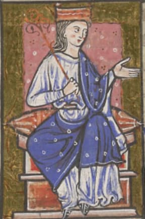 Aethelflaed as depicted in the cartulary of Abingdon.