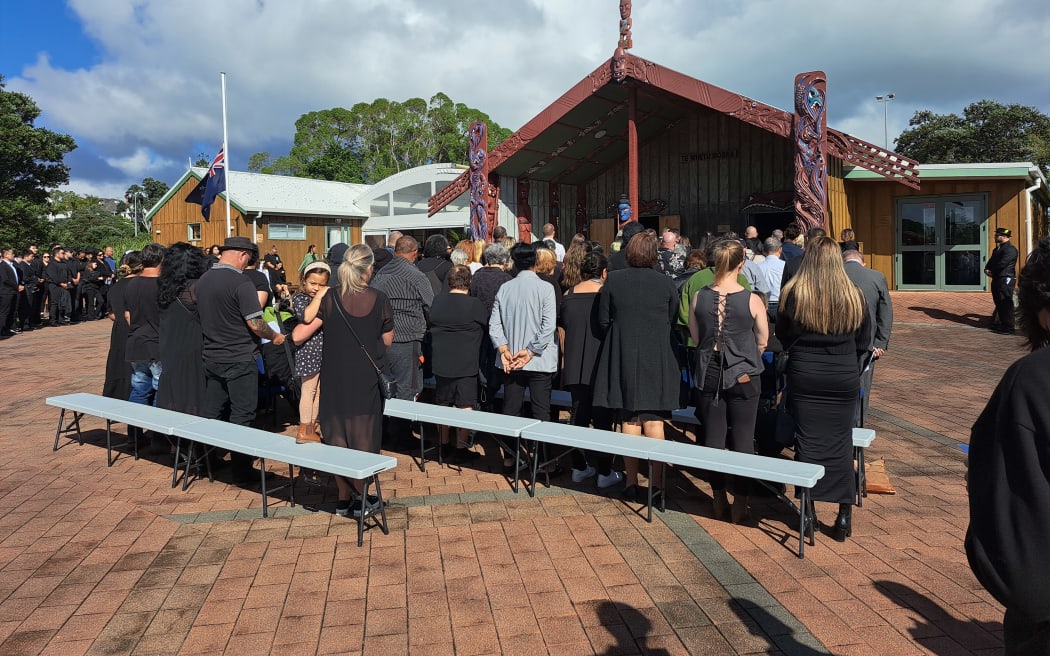 A tangi was held at a marae in Devonport on Thursday morning, before Kane Te Tai's casket left in a military convoy and passed through his childhood neighbourhood of Beachhaven.