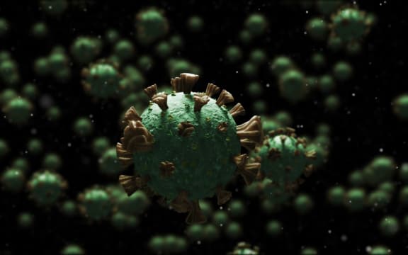 Blurred llustration of Covid-19 Corona Virus