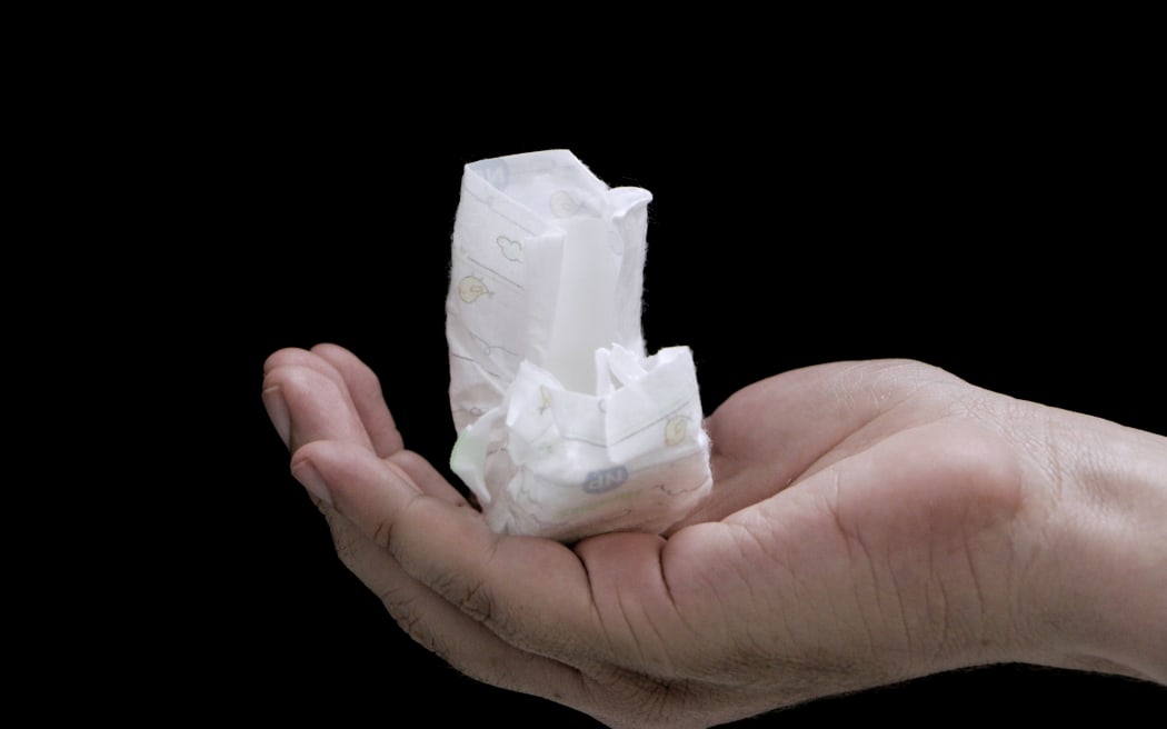Nappy for premature baby born 23 weeks gestation.