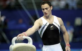 David Phillips (NZL) competes in the Men's individual Gymnastics at the Olympics in Sydney, Australia on 16 September, 2000.