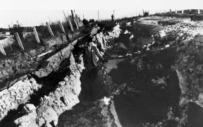 Main Road, Napier, damaged by the 1931 Hawke's Bay earthquake. Ref: 1/2-135774-F. Alexander Turnbull Library, Wellington, New Zealand. /records/22803739
