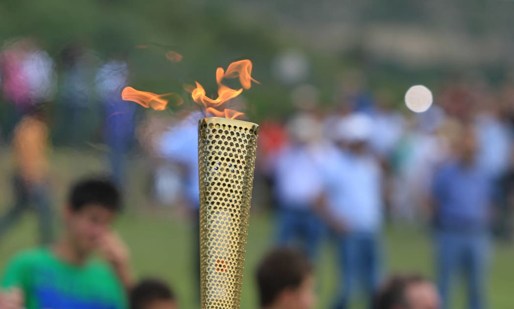 The Olympic torch.