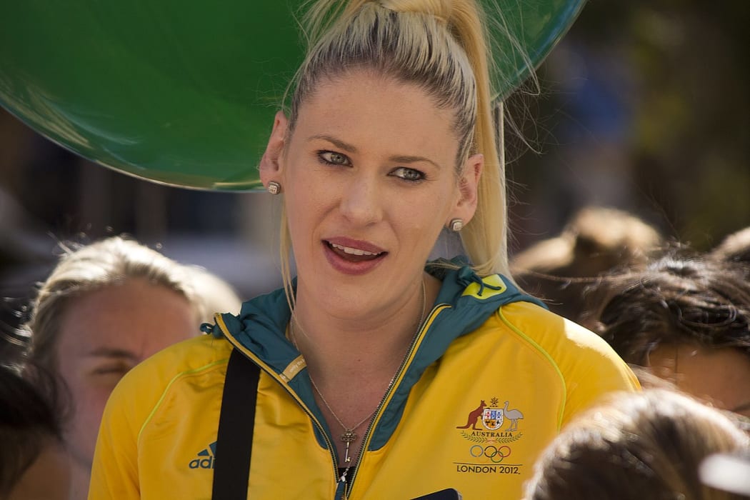 Lauren Jackson at the Welcome Home parade in Sydney