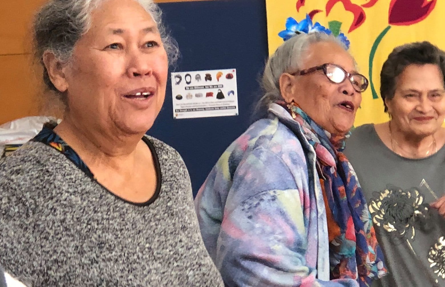 Women enjoying the Siva Samoa class.