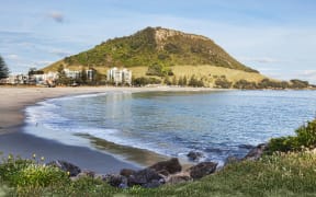 Mount Maunganui, Bay of Plenty, New Zealand. Focus on foreground.