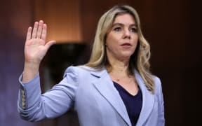 WASHINGTON, DC - APRIL 09: Sarah Wynn-Williams, former Director of Global Public Policy at Facebook, is sworn in before testifying during a Senate Judiciary Committee hearing in the Dirksen Senate Office Building on Capitol Hill on April 09, 2025 in Washington, DC. In a memoir published last month, Wynn-Williams detailed allegations of misconduct and sexual harassment at Facebook and claimed the company undermined U.S. national security in dealings with the Chinese government.   Win McNamee/Getty Images/AFP (Photo by WIN MCNAMEE / GETTY IMAGES NORTH AMERICA / Getty Images via AFP)