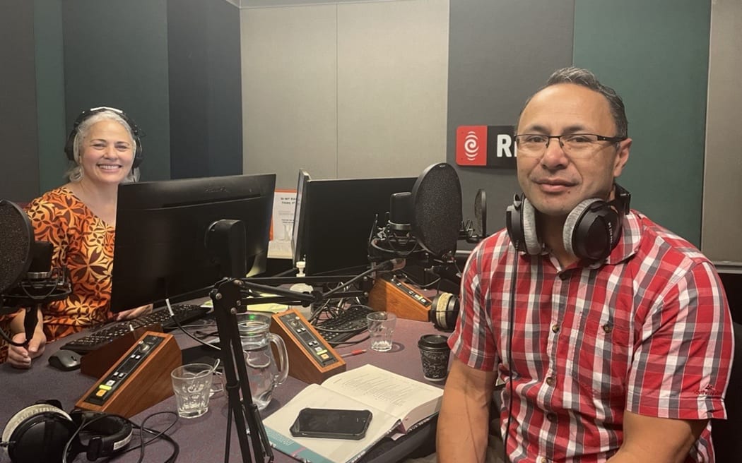 Damon Salesa & Susana Lea'ataua in the RNZ Studio.