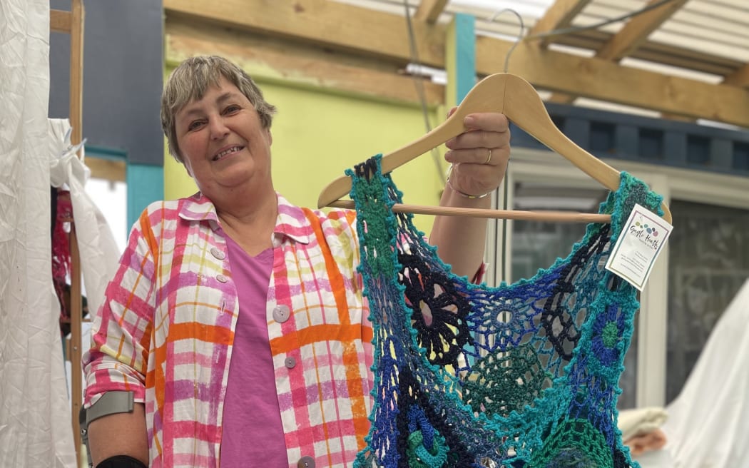 The "Pacific Ocean Tunic" is one of her favourite pieces