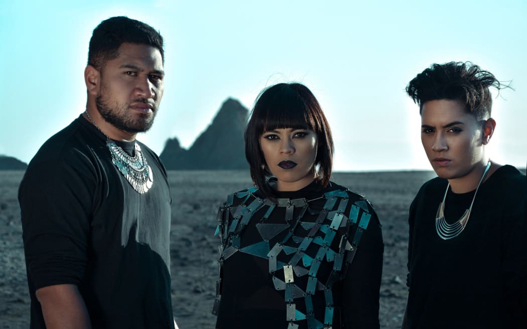 Vallkyrie band members Brandon Haru, Omer Gilroy and Rebel Reid.
