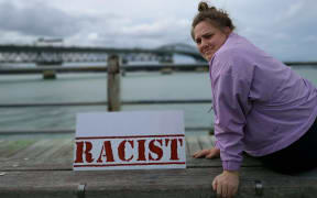 Alice Snedden at Auckland Harbour Bridge