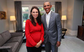 NZ Prime Minister Jacinda Ardern with former US President Barack Obama.