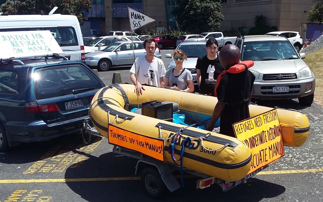 Activists from Peace Action Wellington.