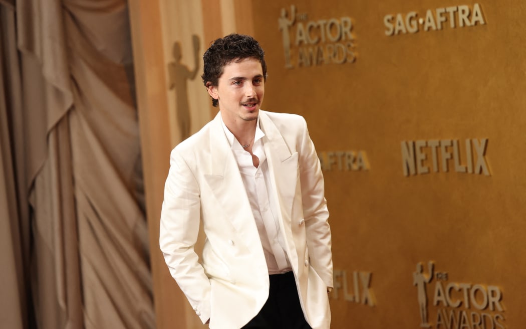 French-US actor Timothee Chalamet attends the 32nd Annual Actor Awards at the Shrine Auditorium in Los Angeles on March 1, 2026. (Photo by PATRICK T. FALLON / AFP)